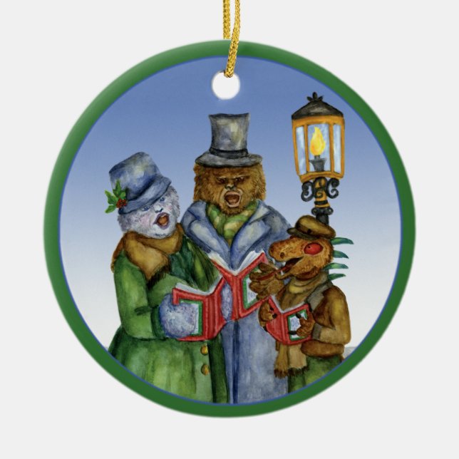 Caroling Cryptids Ornament (Front)