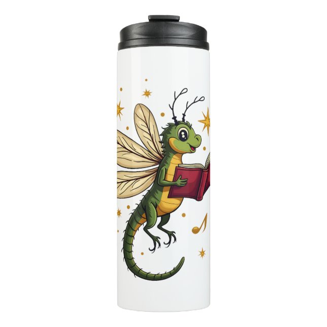 Caroling Dragonfly Thermal Tumbler (Front)