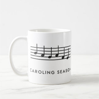 Caroling Season Christmas Carol Staff Coffee Mug