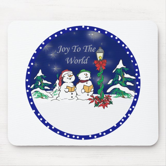 caroling snowman mouse pad (Front)