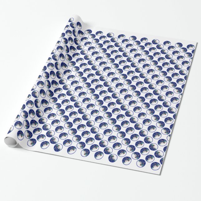 caroling snowman wrapping paper (Unrolled)