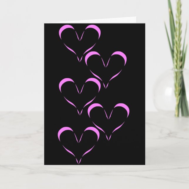 Carotte flottante (rose) Carte Saint-Valentin (Devant)