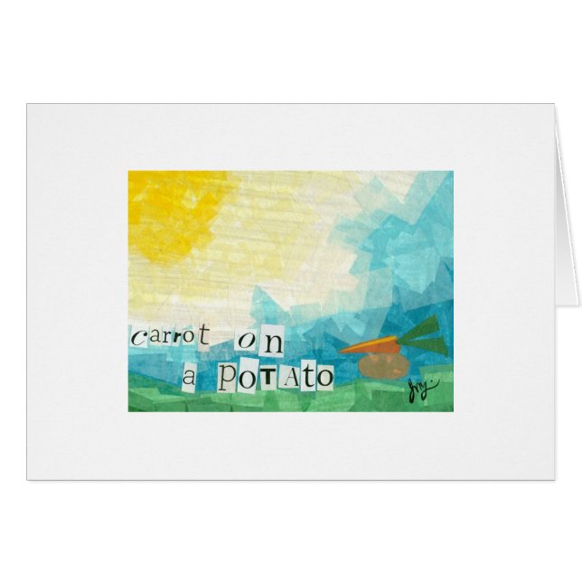 Carotte sur une pomme de terre (Devant horizontal)