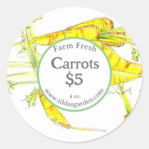 Carottes À Vendre Étiquette Végétaux Marché
