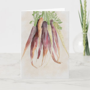 Carottes, carte de note 5x7