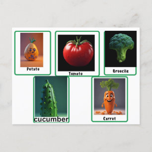 Carottes, Lecture de légumes, Cartes de poche pour