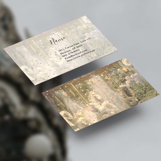 Carousel and Golden Stars Business Card (Creator Uploaded)
