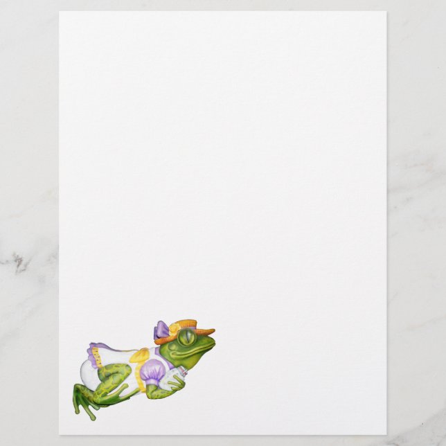 Carousel Animal Frog Photo Note Pad Letterhead (Front)