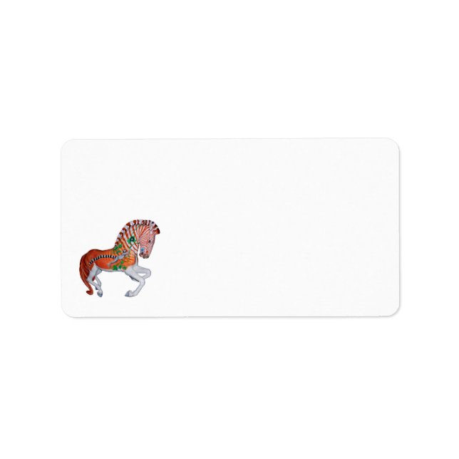 Carousel Animal Quagga Zebra Address Labels (Front)