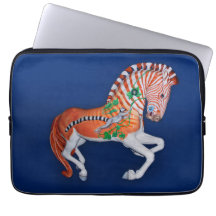 Carousel Animal Quagga Zebra Photo Laptop Sleeve