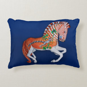 Carousel Animal Quagga Zebra Photo Pillow