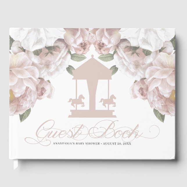 Carousel Baby Shower Guest Book (Front)