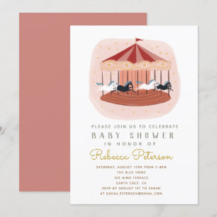 carousel Baby Shower Invitation