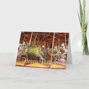 Carousel Birthday Card