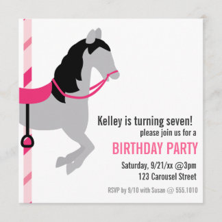 Carousel Birthday Party Invitation