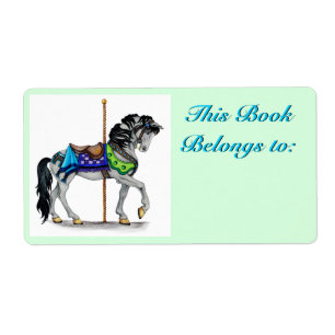 Carousel Book Plate Label