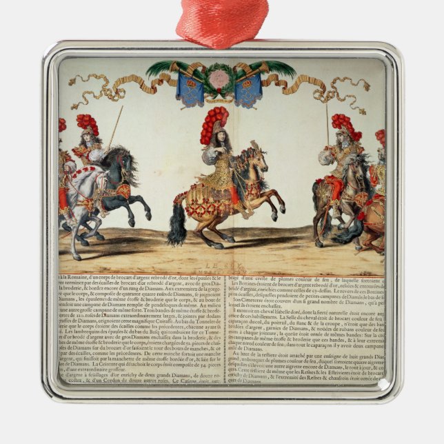 Carousel by Louis XIV  Front of Tuileries Metal Ornament (Front)