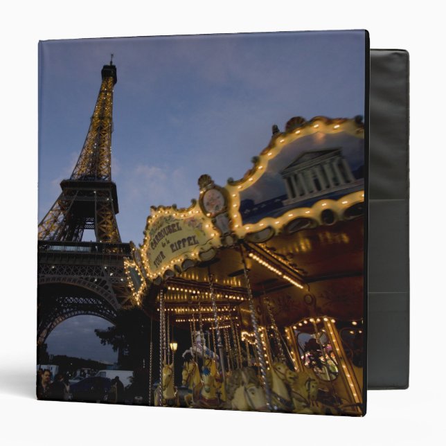 Carousel by the Eiffel Tower in the evening, Binder (Front/Inside)