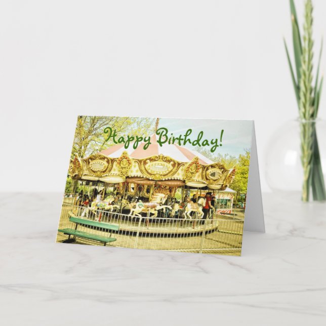 Carousel Carte de voeux d'anniversaire (Devant)