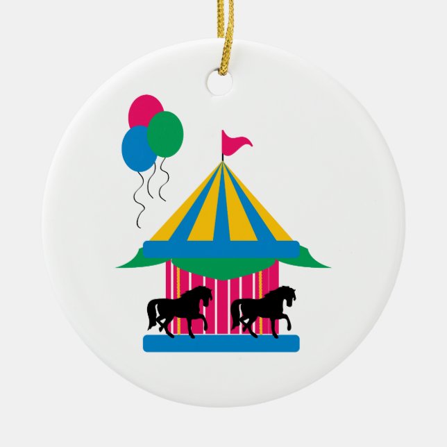 Carousel Ceramic Ornament (Front)