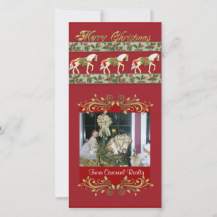 Carousel Christmas photo card