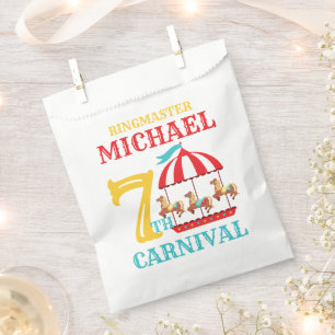 Carousel Circus Carnival Birthday Party Favor Bags