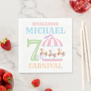 Carousel Circus Carnival Birthday Party Napkins