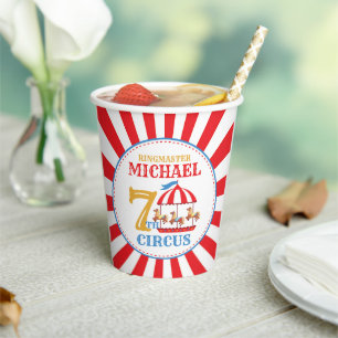Carousel Circus Carnival Birthday Party Paper Cups