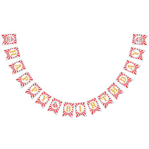 Carousel Circus Carnival Happy Birthday Banner 