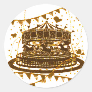 Carousel Classic Round Sticker