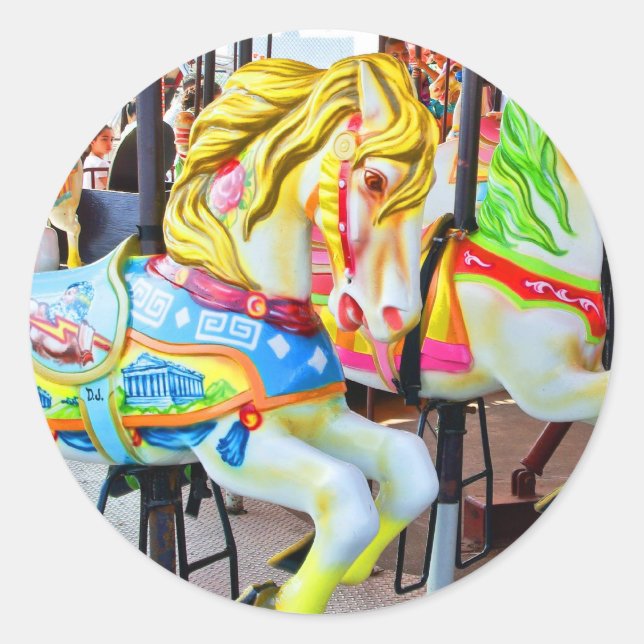 Carousel - Coney Island, NYC sticker (Front)