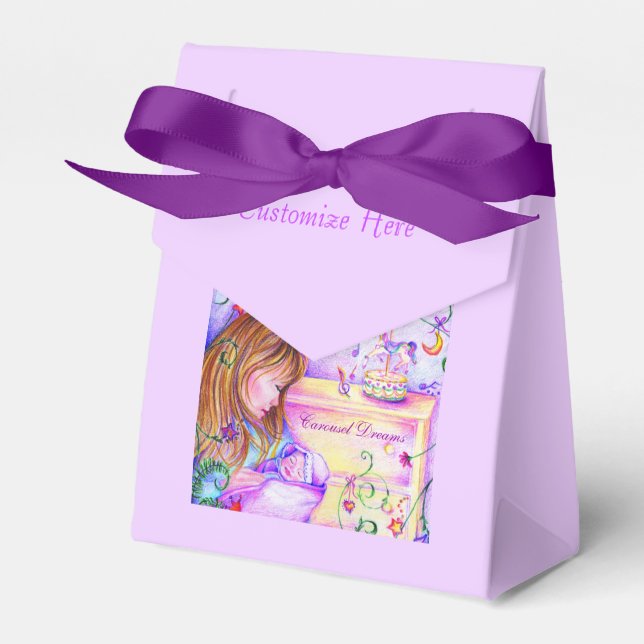 Carousel Dreams Baby Favour Box (Front Side)