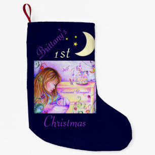 Carousel Dreams Midnight Blue Christmas Stocking