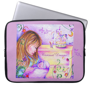 Carousel Dreams Neoprene Laptop Skin  15 inch Sleeve