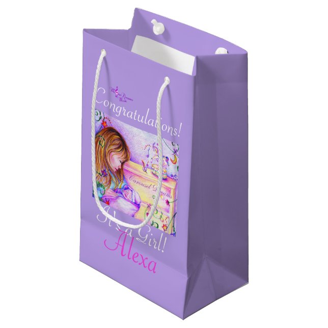 Carousel Dreams Petite Sac Cadeau Personnalisable (Devant Angle)