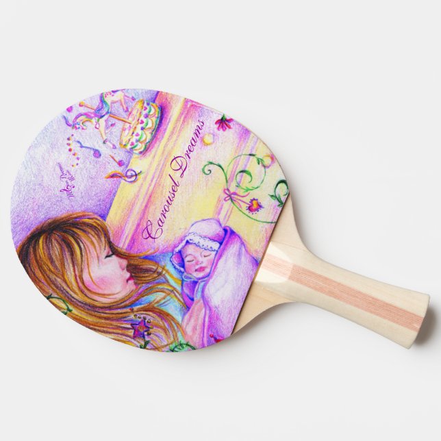 Carousel Dreams Ping Pong Paddle (Side)