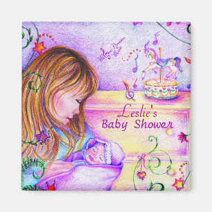 Carousel Dreams Square Magnet