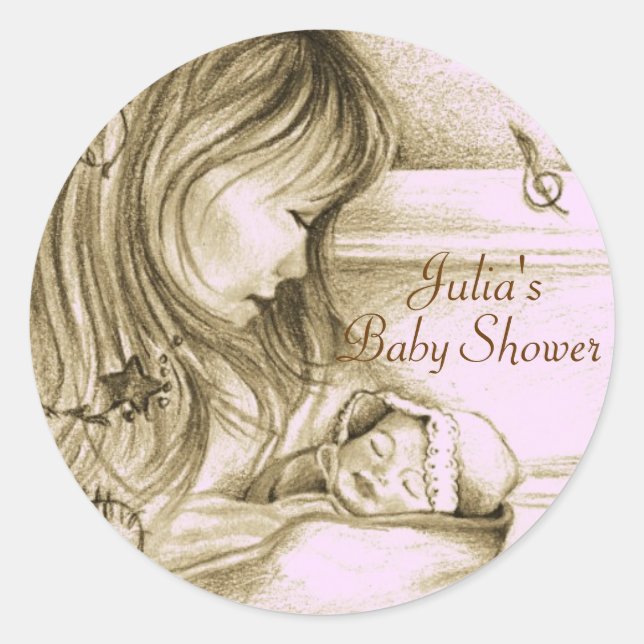 Carousel Dreams Stickers Vintages ronds roses (Devant)