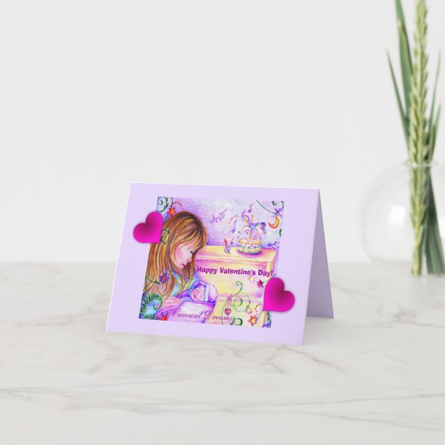 Carousel Dreams Valentine Notecards (Front)