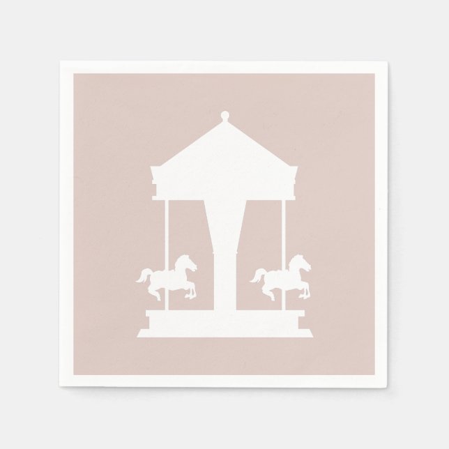 Carousel Floral Soft Pink Napkin (Front)