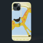 Carousel Giraffe by June Erica Vess iPhone 13 Case<br><div class="desc">If you cannot head to the park and ride the merry-go-round then this print may be the next best alternative. June Erica Vess made this stunning rendition of a carousel giraffe on a pastel blue and green background. You just want to hop on a ride around in circles. Put this...</div>
