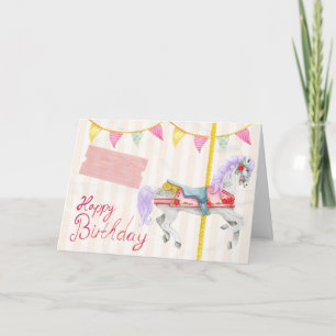 Carousel Happy Birthday Card