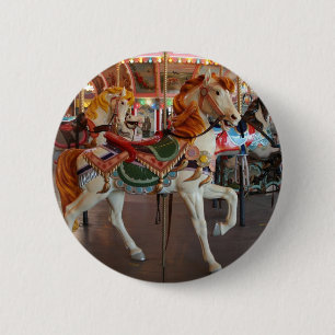 Carousel Horse,2 2 Inch Round Button