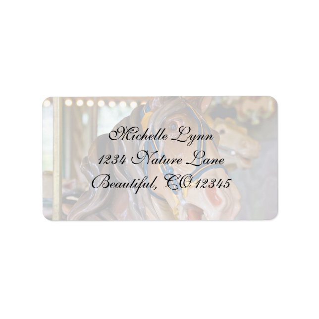 Carousel Horse Address Label (Front)