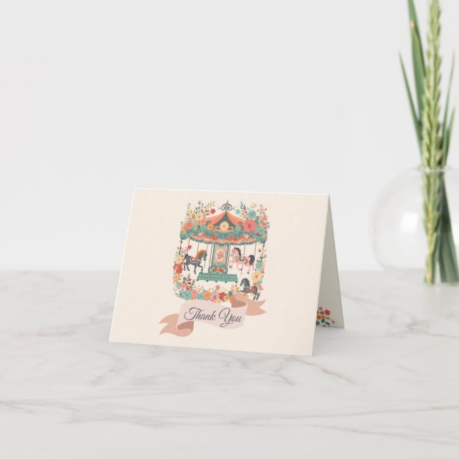 Carousel Horse Anniversaire Merci (Devant)