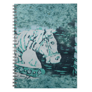 Carousel Horse Aquamarine Notebook