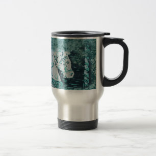 Carousel Horse Aquamarine Travel Mug