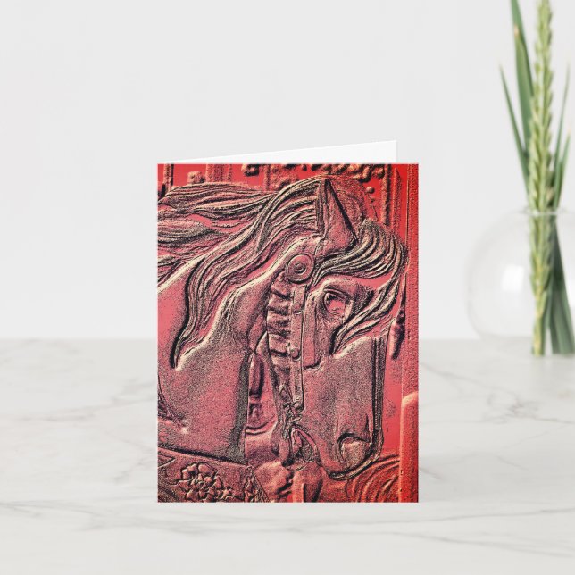 Carousel Horse Art  Note Card (Front)