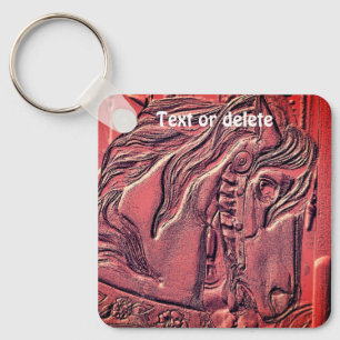 Carousel Horse Art Personalized Keychain