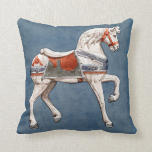 Carousel Horse by Henry Murphy Throw Pillow